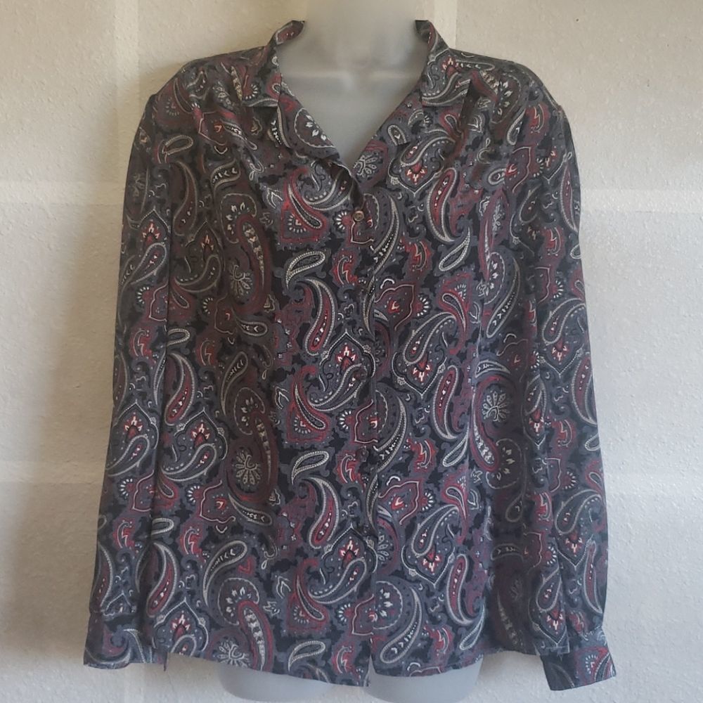 Vintage 80's Pykettes Button Up Blouse
